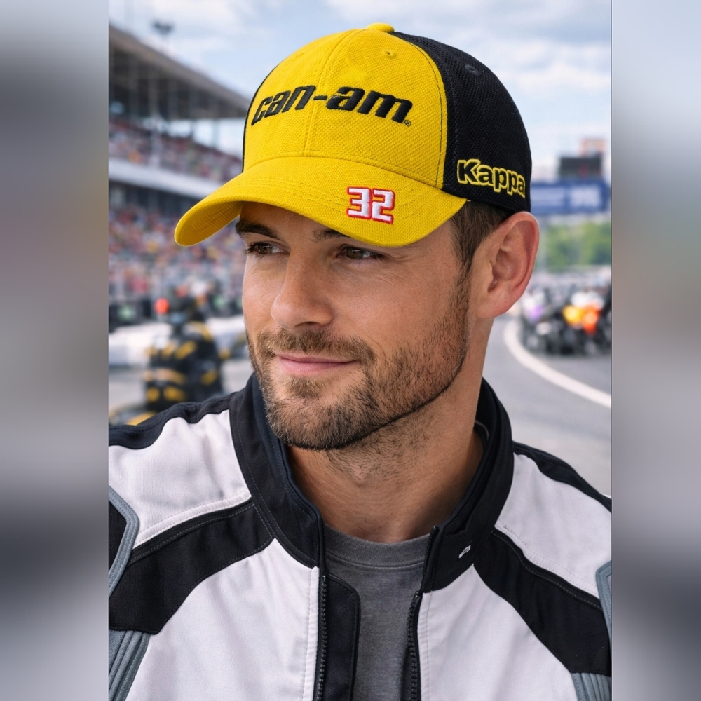 Can-Am Kappa Yellow Black Racing Baseball Cap BRP Motorsport Adjustable Hat OS